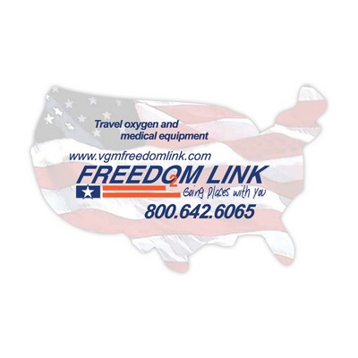 USA Made Premium UV Window Micro-Suction Cling Decal - USA State Shape