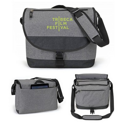 Heathered Laptop Messenger Bag