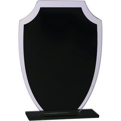 61/2" Black Shield Reflection Glass Award