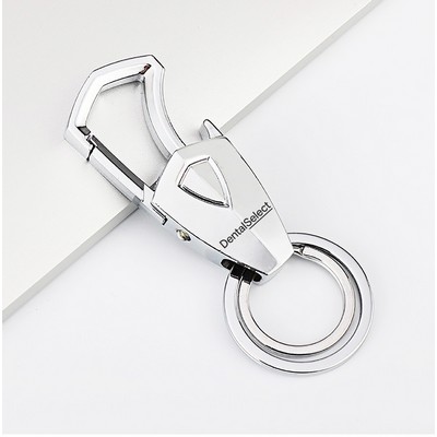 Metal Keychain w/Flashlight