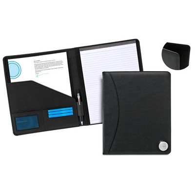 Leather Portfolio W/ Silver Medallion