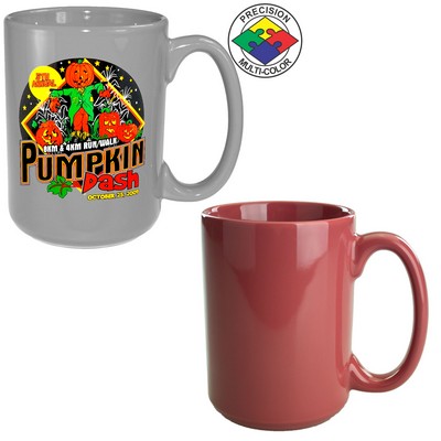 15 Oz. Coral/Mauve El Grande Mug - Dishwasher Safe - Precision Spot Color