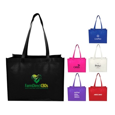 Medium Laminated Matte Shopping Tote Bag