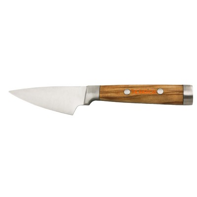 Forged Chef's Style Cheese Knife w/Olivewood Brown Handle
