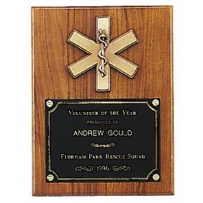 Wexford Series American Walnut Emergency Medical Award Plaque