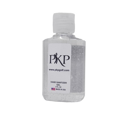 Made in the USA Hand Sanitizer, 61% Gel, 2 oz Bottle with Custom Label