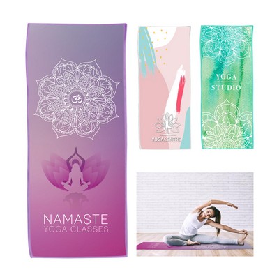 Free Shipping Full Color 250gsm Microfiber Yoga Towel - 68 x 24