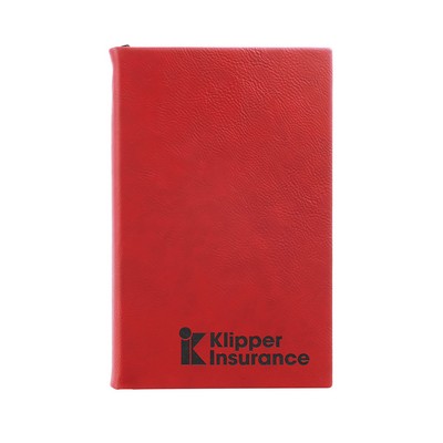 5¼" x 8¼" Red Leatherette Journal