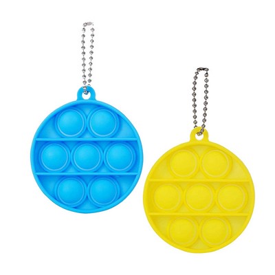 Round Shape Fidget Simple Dimple Toy Key Chain