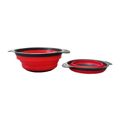 Silicone Collapsible Colander Set With Quick Draining