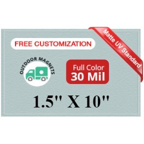 Magnet - 1.5x10 Square Corners - 30 Mil - Outdoor Safe