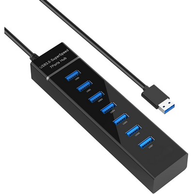 7 Ports usb hub with 38 inch Long Cable for Laptop, PC, MacBook, Surface Pro