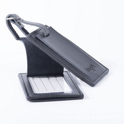 PU Leather Luggage Tags w/Adjustable Strap