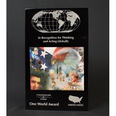 Lucite Rectangle Embedment Award (4 1/2"x5"x7/8")