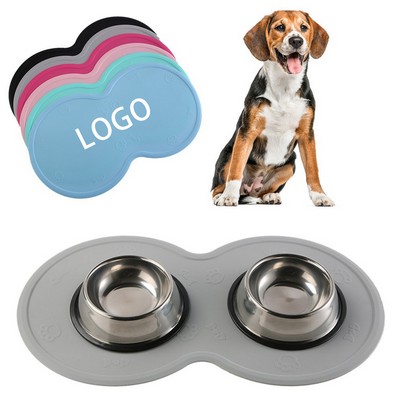 Silicone mat for cat bowls