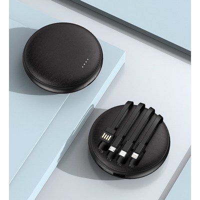 Portable Charger with Built-in Cables , 10000 mAh power bank