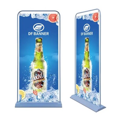 Door Shaped Full 23 x 63" full sublimated banner and stand