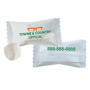 White Buttermint Candy - Custom Wrapper