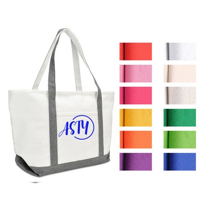 Cotton Canvas Shopping Tote Bag
