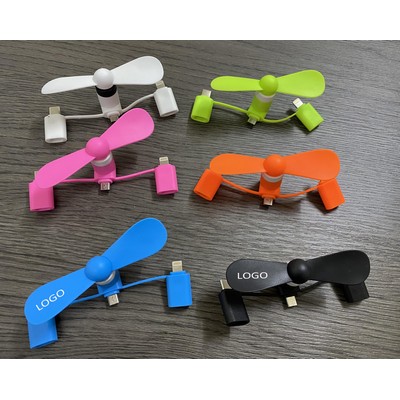 3" 1 Mini USB Fan for Cellphone