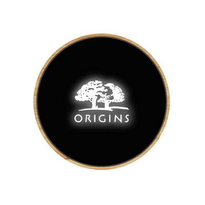 Evanston Bamboo Light Up Wireless Charger 15W