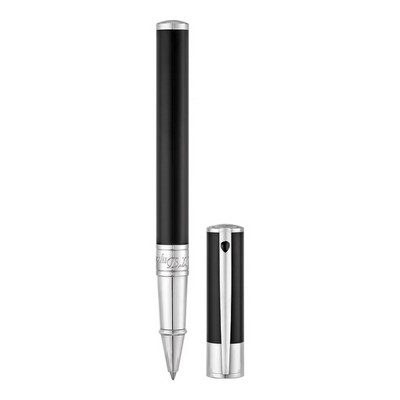 Luxury Line S.T.Dupont 'D' Initial Collection Black & Chrome Rollerball