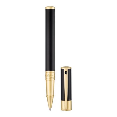 Luxury Line S.T.Dupont 'D' Initial Collection Black & Gold Rollerball
