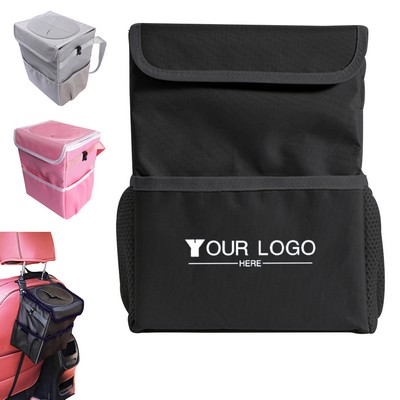 Waterproof Fold Trash Car Can Hanging Vehicle Storage Bin