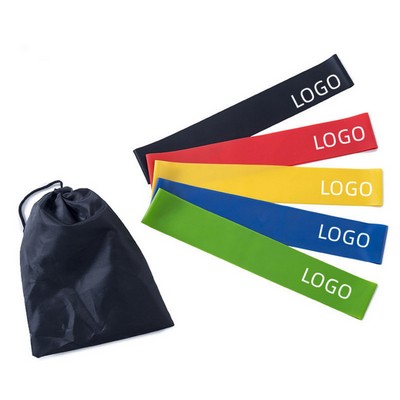 Five Sets TPE Yoga Elastic Band With Organizer Bag