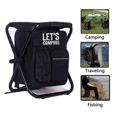 Multi - Purpose Outdoor Camping Folding Backpack Chair