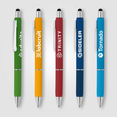 Serena Retractable Gel Stylus Pen - Silkscreen