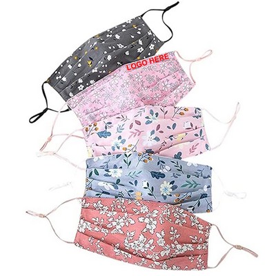 Reusable Pleated Fabric Face Masks