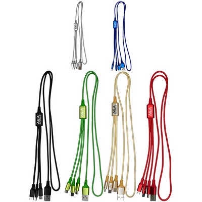 Metallic 3-in1 Cable with Type C USB