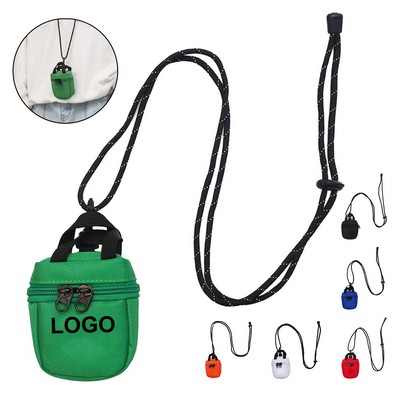 Oxford Headset Bag With Neck Lanyard