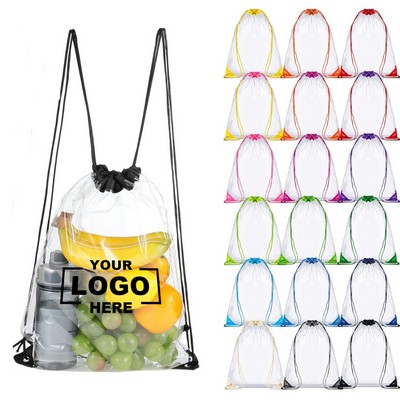 Clear PVC Drawstring Bag
