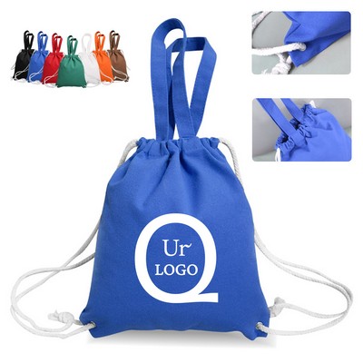 11.81X13.8" Canvas Drawstring Backpack