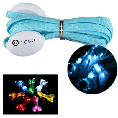 Led Luminous White Shell Shoelaces