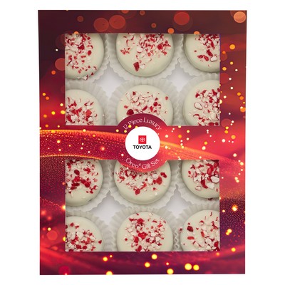 Luxury Chocolate Oreo® Gift Sets - 12 Piece - White Chocolate Peppermint