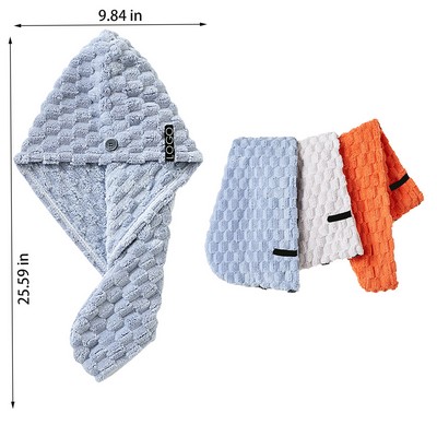 Cloud Coral Velvet Absorbent Dry Hair Cap