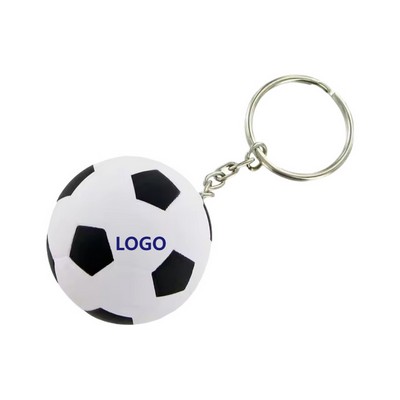 PU Football Shaped Stress Reliever Keychain