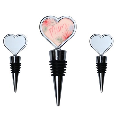 Full Imprint Heart Shaped Wine Cork Bottle Stopper