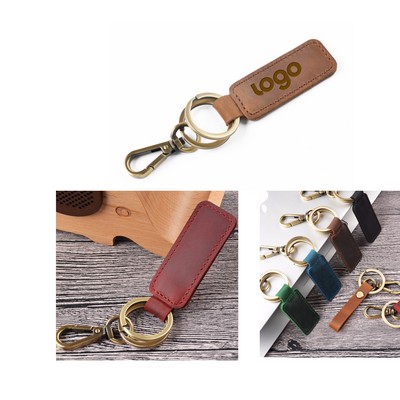 Pu Leather Vintage Style Keychain