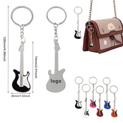 Alloy Guitar Keychain