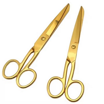 Stainless Steel Straight Gold 7" Scissor