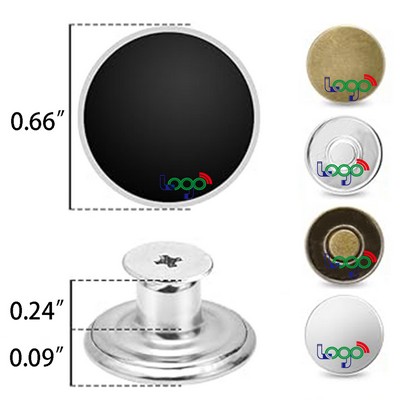 Jeans Replacement Metal Buttons