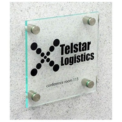 12 X 36 Acrylic With White Backing & Standoffs 1/4