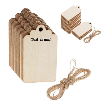Wooden Rectangle Blank label