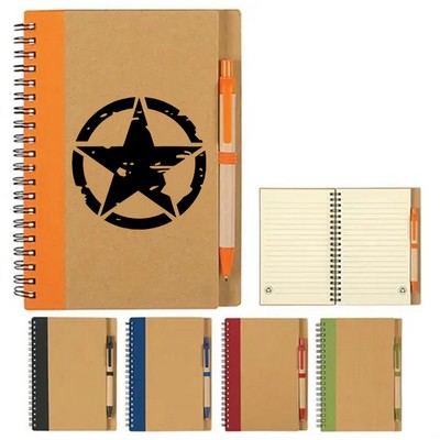 Kraft Paper Notebook with Pen