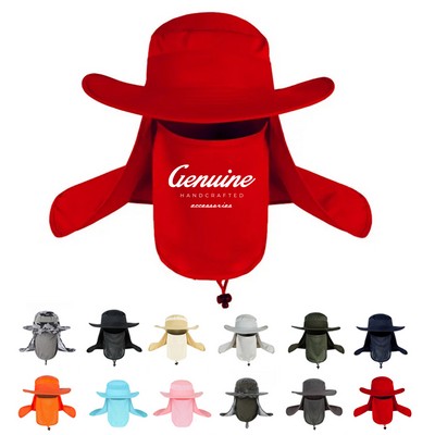 Outdoor Bucket Hat w/ Removable Facial Mask