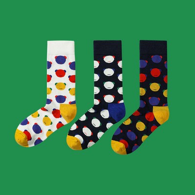 Custom Heat Transfer Bear Head Pattern Dress Socks